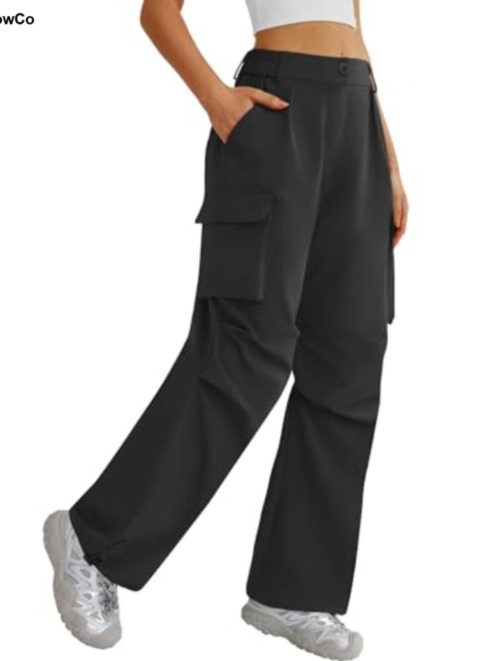 Wide Leg Cargo Hiking Pants Quick Dry Water Resistant 4 Pocket